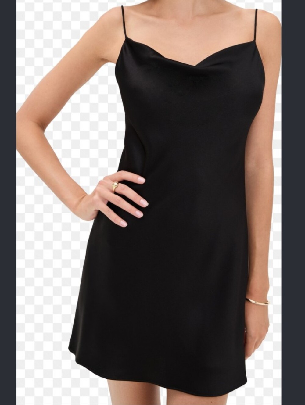 INTIMATELY FREE PEOPLE black satin mini dress sz S